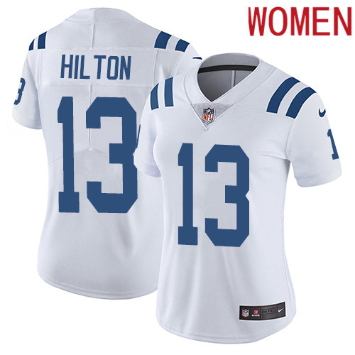 2019 Women Indianapolis Colts #13 Hilton white Nike Vapor Untouchable Limited NFL Jersey